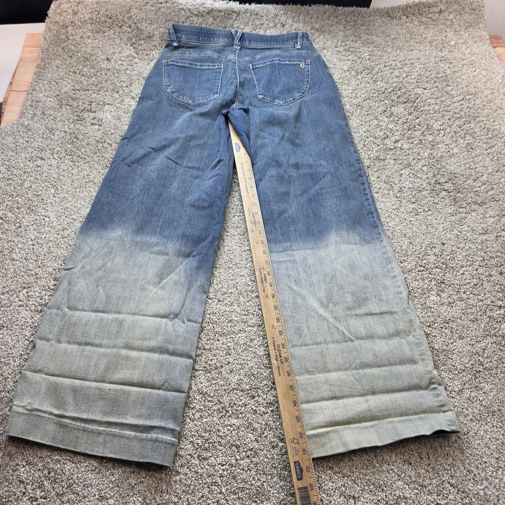 Democracy Jeans Womens 10 Blue Light Wash Wide-Leg Relaxed Mid Rise 30x33.5 - Picture 5 of 8